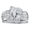 14kt White Gold Women's Marquise Diamond Bridal Wedding Engagement Ring Band Set 1/2 Cttw - FREE Shipping (US/CAN)-Gold & Diamond Wedding Ring Sets-5.5-JadeMoghul Inc.