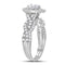 14kt White Gold Women's Pear Diamond Twist Bridal Wedding Engagement Ring Band Set 1.00 Cttw - FREE Shipping (US/CAN)-Gold & Diamond Wedding Ring Sets-JadeMoghul Inc.