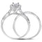 14kt White Gold Women's Pear Diamond Twist Bridal Wedding Engagement Ring Band Set 1.00 Cttw - FREE Shipping (US/CAN)-Gold & Diamond Wedding Ring Sets-JadeMoghul Inc.