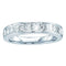 14kt White Gold Women's Princess Channel-set Diamond Single Row Wedding Band 1-2 Cttw - FREE Shipping (US/CAN) - Size 5-Gold & Diamond Wedding Jewelry-JadeMoghul Inc.