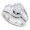 14kt White Gold Women's Princess Diamond Bridal Wedding Engagement Ring Band Set 1-1/4 Cttw - FREE Shipping (US/CAN)-Gold & Diamond Wedding Ring Sets-10.5-JadeMoghul Inc.