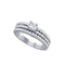 14kt White Gold Women's Princess Diamond Bridal Wedding Engagement Ring Band Set 1.00 Cttw - FREE Shipping (US/CAN)-Gold & Diamond Wedding Ring Sets-5-JadeMoghul Inc.