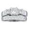14kt White Gold Women's Princess Diamond Bridal Wedding Engagement Ring Band Set 2.00 Cttw - FREE Shipping (US/CAN)-Gold & Diamond Wedding Ring Sets-6-JadeMoghul Inc.