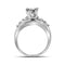 14kt White Gold Women's Princess Diamond Cluster Bridal Wedding Engagement Ring 1-2 Cttw - FREE Shipping (US/CAN)-Gold & Diamond Engagement & Anniversary Rings-JadeMoghul Inc.