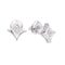 14kt White Gold Women's Princess Diamond Cluster Square Kite Earrings 1-6 Cttw - FREE Shipping (USA/CAN)-Gold & Diamond Earrings-JadeMoghul Inc.