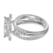 14kt White Gold Women's Princess Diamond Halo Bridal Wedding Engagement Ring Band Set 1-3-4 Cttw - FREE Shipping (US/CAN)-Gold & Diamond Wedding Ring Sets-JadeMoghul Inc.