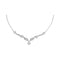 14kt White Gold Women's Princess Diamond Soleil Cluster Luxury 18" Necklace 1.00 Cttw - FREE Shipping (US/CAN)-Gold & Diamond Pendants & Necklaces-JadeMoghul Inc.