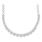 14kt White Gold Women's Princess Diamond Soleil Cluster Luxury Necklace 10 Cttw - FREE Shipping (US/CAN)-Gold & Diamond Pendants & Necklaces-JadeMoghul Inc.