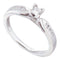 14kt White Gold Women's Princess Diamond Solitaire Bridal Wedding Engagement Ring 1/4 Cttw - FREE Shipping (USA/CAN)-Gold & Diamond Engagement & Anniversary Rings-5-JadeMoghul Inc.