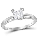 14kt White Gold Women's Princess Diamond Solitaire Bridal Wedding Engagement Ring 7/8 Cttw - FREE Shipping (US/CAN)-Wedding Jewelry-6.5-JadeMoghul Inc.