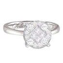 14kt White Gold Women's Princess Round Diamond Soleil Bridal Wedding Engagement Ring 1/4 Cttw - FREE Shipping (US/CAN)-Wedding Jewelry-5-JadeMoghul Inc.
