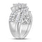 14kt White Gold Women's Princess Round Diamond Soleil Bridal Wedding Engagement Ring Band Set 1-3/4 Cttw - FREE Shipping (US/CAN)-Gold & Diamond Wedding Ring Sets-5-JadeMoghul Inc.