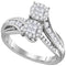 14kt White Gold Women's Princess Round Diamond Soleil Bypass Bridal Wedding Engagement Ring 1/2 Cttw - FREE Shipping (US/CAN)-Gold & Diamond Engagement & Anniversary Rings-5-JadeMoghul Inc.
