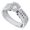 14kt White Gold Women's Princess Round Diamond Soleil Cluster Bridal Wedding Engagement Ring 1.00 Cttw - FREE Shipping (US/CAN)-Gold & Diamond Engagement & Anniversary Rings-5-JadeMoghul Inc.