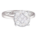 14kt White Gold Women's Princess Round Diamond Soleil Cluster Bridal Wedding Engagement Ring 2.00 Cttw - FREE Shipping (US/CAN)-Gold & Diamond Engagement & Anniversary Rings-5-JadeMoghul Inc.
