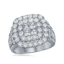 14kt White Gold Women's Princess Round Diamond Soleil Cluster Bridal Wedding Engagement Ring 3-1/2 Cttw - FREE Shipping (US/CAN)-Wedding Jewelry-6-JadeMoghul Inc.