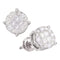 14kt White Gold Women's Princess Round Diamond Soleil Cluster Earrings 2.00 Cttw - FREE Shipping (USA/CAN)-Gold & Diamond Earrings-JadeMoghul Inc.