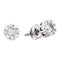 14kt White Gold Women's Round Baguette Diamond Cluster Screwback Stud Earrings 1-4 Cttw - FREE Shipping (US/CAN)-Gold & Diamond Earrings-JadeMoghul Inc.