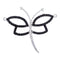 14kt White Gold Women's Round Black Color Enhanced Diamond Dragonfly Bug Pendant 3-8 Cttw - FREE Shipping (US/CAN)-Gold & Diamond Pendants & Necklaces-JadeMoghul Inc.
