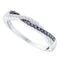 14kt White Gold Women's Round Black Color Enhanced Diamond Slender Twist Band 1/4 Cttw - FREE Shipping (US/CAN)-Gold & Diamond Bands-5-JadeMoghul Inc.