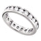 14kt White Gold Women's Round Channel-set Diamond Eternity Wedding Anniversary Band 1.00 Cttw - FREE Shipping (US/CAN)-Gold & Diamond Wedding Jewelry-JadeMoghul Inc.