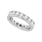 14kt White Gold Women's Round Channel-set Diamond Eternity Wedding Band 3.00 Cttw - FREE Shipping (US/CAN)-Gold & Diamond Wedding Jewelry-JadeMoghul Inc.