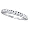 14kt White Gold Women's Round Channel-set Diamond Single Row Wedding Band 1-4 Cttw - FREE Shipping (US/CAN) - Size 5-Gold & Diamond Wedding Jewelry-JadeMoghul Inc.