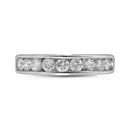 14kt White Gold Women's Round Channel-set Diamond Single Row Wedding Band 1.00 Cttw - FREE Shipping (US/CAN)-Gold & Diamond Wedding Jewelry-5-JadeMoghul Inc.