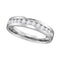 14kt White Gold Women's Round Channel-set Diamond Wedding Band 1/2 Cttw - FREE Shipping (US/CAN)-Gold & Diamond Wedding Jewelry-5-JadeMoghul Inc.