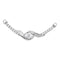 14kt White Gold Women's Round Diamond 2-stone Hearts Together Bar Pendant Necklace 1-3 Cttw - FREE Shipping (US/CAN)-Gold & Diamond Pendants & Necklaces-JadeMoghul Inc.