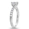 14kt White Gold Women's Round Diamond 2-stone Hearts Together Bridal Wedding Engagement Ring 1/2 Cttw - FREE Shipping (US/CAN) (Certified)-Gold & Diamond Engagement & Anniversary Rings-5-JadeMoghul Inc.