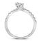 14kt White Gold Women's Round Diamond 2-stone Hearts Together Bridal Wedding Engagement Ring 1/2 Cttw - FREE Shipping (US/CAN) (Certified)-Gold & Diamond Engagement & Anniversary Rings-5-JadeMoghul Inc.