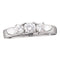 14kt White Gold Women's Round Diamond 3-stone Bridal Wedding Engagement Ring 1/4 Cttw - FREE Shipping (US/CAN)-Gold & Diamond Engagement & Anniversary Rings-5-JadeMoghul Inc.