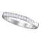 14kt White Gold Women's Round Diamond 3mm Wedding Band Ring 1/4 Cttw - FREE Shipping (US/CAN)-Gold & Diamond Wedding Jewelry-5-JadeMoghul Inc.