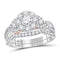 14kt White Gold Women's Round Diamond Bellissimo Bridal Wedding Engagement Ring Band Set 1-1/2 Cttw - FREE Shipping (US/CAN)-Gold & Diamond Wedding Ring Sets-7-JadeMoghul Inc.