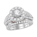 14kt White Gold Women's Round Diamond Bellissimo Bridal Wedding Engagement Ring Band Set 2.00 Cttw - FREE Shipping (US/CAN)-Gold & Diamond Wedding Ring Sets-JadeMoghul Inc.