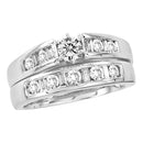 14kt White Gold Women's Round Diamond Bridal Wedding Engagement Ring Band Set 1.00 Cttw - FREE Shipping (US/CAN)-Gold & Diamond Wedding Ring Sets-5-JadeMoghul Inc.