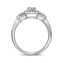 14kt White Gold Women's Round Diamond Bridal Wedding Engagement Ring Band Set 1/2 Cttw - FREE Shipping (US/CAN)-Wedding Jewelry-6-JadeMoghul Inc.