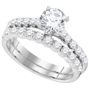 14kt White Gold Women's Round Diamond Bridal Wedding Engagement Ring Band Set 2-1/5 Cttw - FREE Shipping (US/CAN)-Gold & Diamond Wedding Ring Sets-5-JadeMoghul Inc.