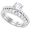 14kt White Gold Women's Round Diamond Bridal Wedding Engagement Ring Band Set 2-1/5 Cttw - FREE Shipping (US/CAN)-Gold & Diamond Wedding Ring Sets-5-JadeMoghul Inc.