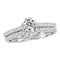 14kt White Gold Women's Round Diamond Bridal Wedding Engagement Ring Band Set 3-4 Cttw - FREE Shipping (US/CAN)-Gold & Diamond Wedding Ring Sets-JadeMoghul Inc.