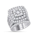 14kt White Gold Women's Round Diamond Bridal Wedding Engagement Ring Band Set 6.00 Cttw - FREE Shipping (US/CAN)-Wedding Jewelry-5.5-JadeMoghul Inc.