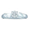 14kt White Gold Women's Round Diamond Cluster Bridal Wedding Engagement Ring 1/5 Cttw - FREE Shipping (US/CAN)-Gold & Diamond Engagement & Anniversary Rings-5-JadeMoghul Inc.