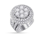 14kt White Gold Women's Round Diamond Cluster Bridal Wedding Engagement Ring Band Set 7.00 Cttw - FREE Shipping (US/CAN)-Wedding Jewelry-6-JadeMoghul Inc.