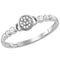 14kt White Gold Women's Round Diamond Cluster Stackable Band Ring 1/6 Cttw - FREE Shipping (US/CAN)-Gold & Diamond Rings-5-JadeMoghul Inc.