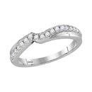 14kt White Gold Women's Round Diamond Contour Wrap Enhancer Wedding Band 1/4 Cttw - FREE Shipping (US/CAN)-Wedding Jewelry-5-JadeMoghul Inc.