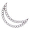 14kt White Gold Women's Round Diamond Crescent Moon Outline Pendant 1-6 Cttw - FREE Shipping (US/CAN)-Gold & Diamond Pendants & Necklaces-JadeMoghul Inc.