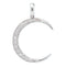 14kt White Gold Women's Round Diamond Crescent Moon Pendant 1-6 Cttw - FREE Shipping (US/CAN)-Gold & Diamond Pendants & Necklaces-JadeMoghul Inc.