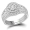 14kt White Gold Women's Round Diamond Double Halo Bridal Wedding Engagement Ring Band Set 1.00 Cttw - FREE Shipping (US/CAN)-Gold & Diamond Wedding Ring Sets-5-JadeMoghul Inc.