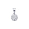 14kt White Gold Women's Round Diamond Flower Cluster Pendant 1-4 Cttw - FREE Shipping (US/CAN)-Gold & Diamond Pendants & Necklaces-JadeMoghul Inc.
